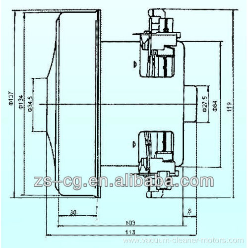 universal vacuum motor